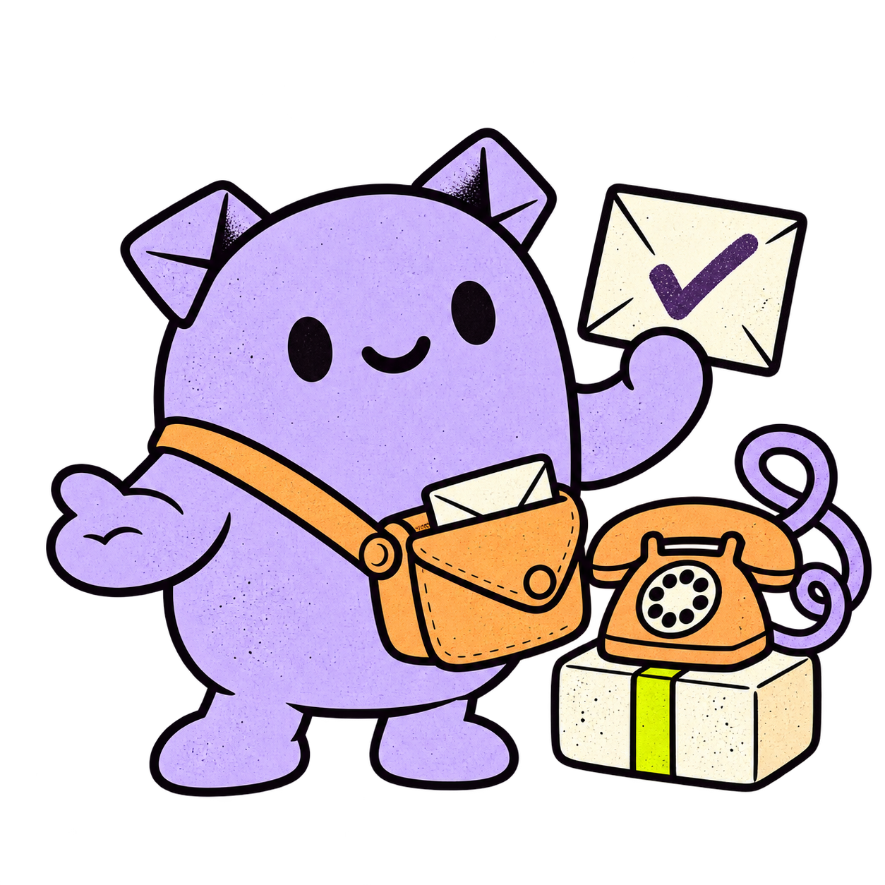 The lilac courier brings the decision back to you.